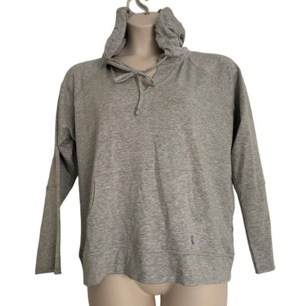 Johnny Was Calme Large Easy Pullover Hoodie Women’s Gray Soft Stretchy $198